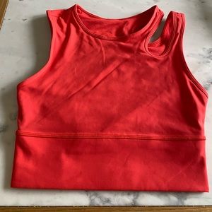 Lululemon Red Cropped Top